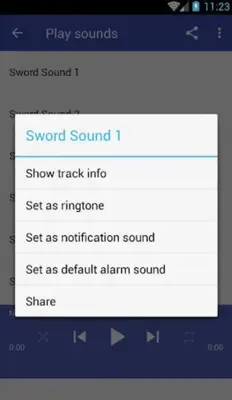 Sword sounds android App screenshot 0