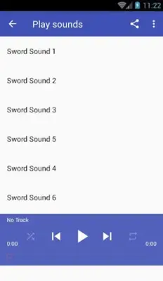 Sword sounds android App screenshot 1